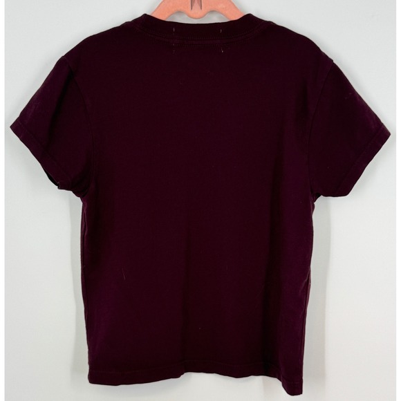 Talentless Burgundy Minimalist Crewneck Babydoll Tee 100% Cotton Size S - Picture 2 of 4